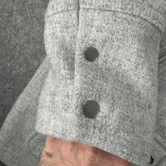 J.Crew Chateau Parka Coat Womens 16 Gray Italian Stadium Cloth Nello Gori Fur - Picture 6 of 16